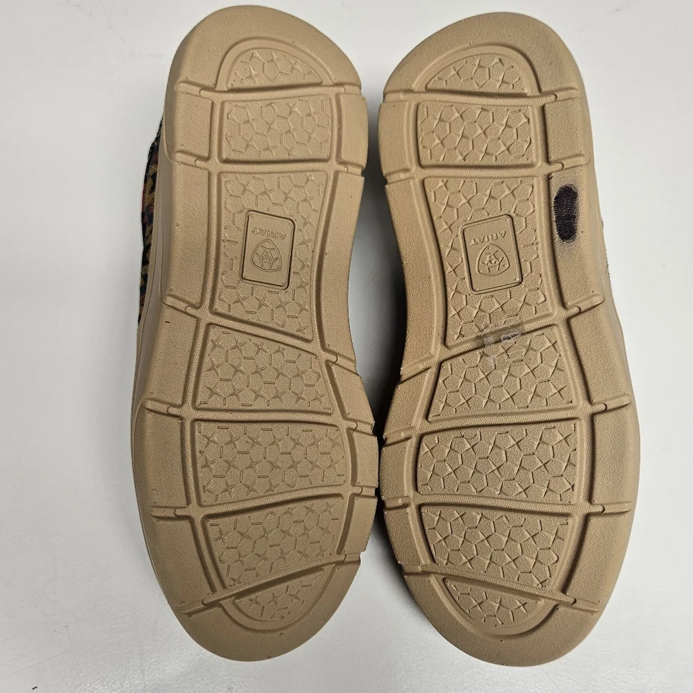 Ariat Youth Hilo Blue Aztec Shoe, Size 12 Western Slide On